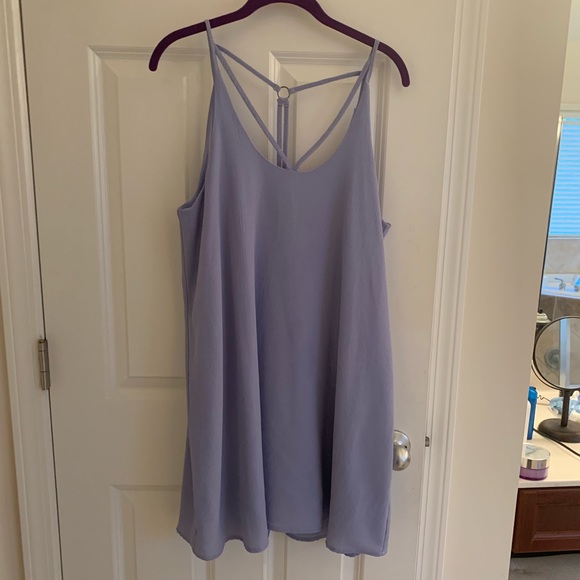 Blue Rain Dresses & Skirts - Blue Rain Periwinkle Criss Cross Dress